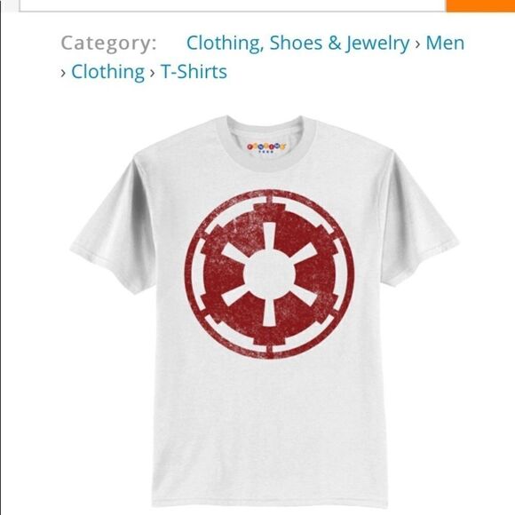 Star Wars Empire Emblem Falcon T-shirt XL Gray/Red - Picture 4 of 14